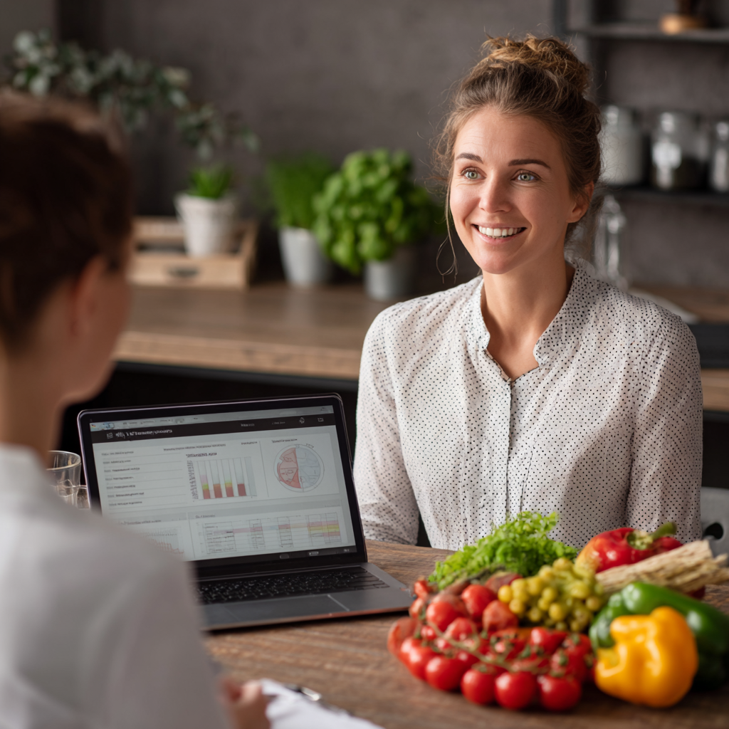 Nutriționist profesionist în consultație